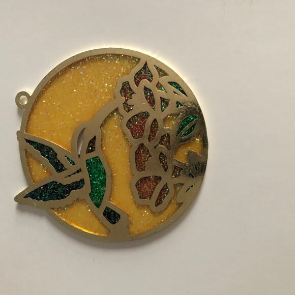 Lot of 2 home decors Suncatchers wall hanging geese & bird round - Picture 6 of 6